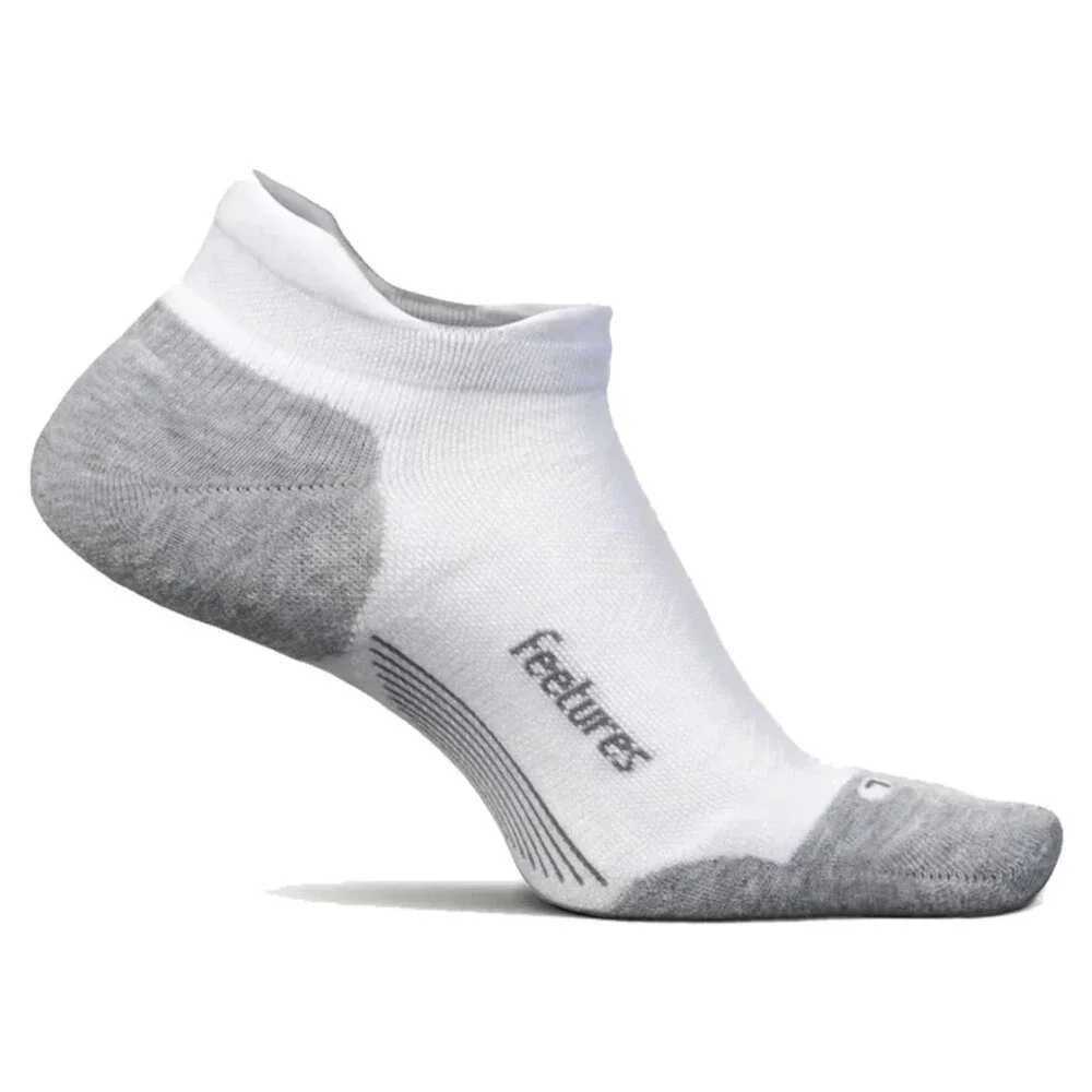 Feetures Elite Max Socks Men's Medium White Stretch No Show Cushioned GBO2695